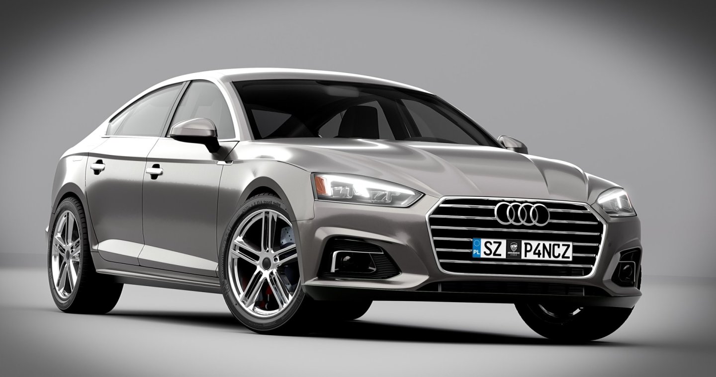 Audi A5 Sportback- wizualizacje studio i enviro