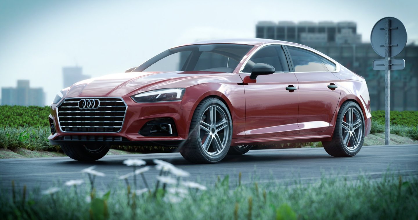 Audi A5 Sportback- wizualizacje studio i enviro
